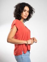 Blusa De Viscose Decote V