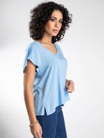 Blusa De Viscose Decote V