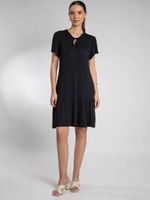 Vestido Gola Padre Com Laço