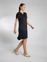 Vestido Gola Padre Com Laço