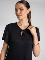 Vestido Gola Padre Com Laço