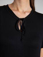 Vestido Gola Padre Com Laço