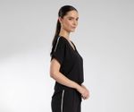 Blusa Manga Curta Vivo Contrastante