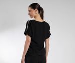 Blusa Manga Curta Vivo Contrastante