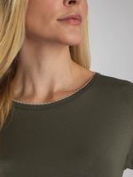 Blusa Manga Curta Picueta Decote