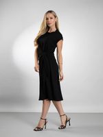 Vestido Feminino Midi em Moletinho com Amarração Frontal