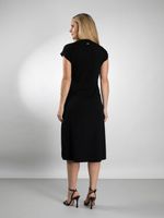 Vestido Feminino Midi em Moletinho com Amarração Frontal