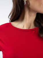 Blusa Manga Curta Picueta Decote