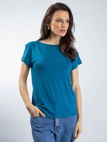 Blusa Manga Curta Picueta Decote