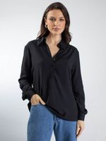 Camisa C/ Franzido Ombro Vista Interrompida
