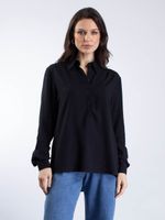 Camisa C/ Franzido Ombro Vista Interrompida