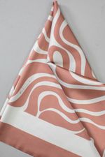Lenço Cetim Estampa Wave 140X70cm