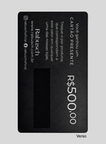 Cartão Presente Físico 500 Rabusch