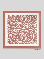 Lenço Cetim Quadrado Estampa Wave 60x60cm