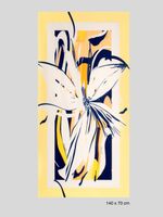 Lenço Floral em Cetim 140x70cm