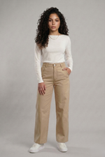 Calça Feminina Wide Leg em Viscose com Poliamida