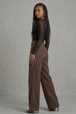Calça Feminina Social Reta em Viscose com Cintura Média