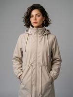 Parka Feminina Alongada Dupla Face com Capuz Removível