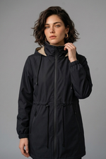 Parka Feminina Alongada Dupla Face com Capuz Removível