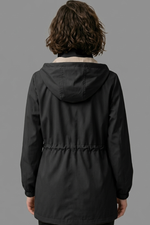 Parka Feminina Alongada Dupla Face com Capuz Removível
