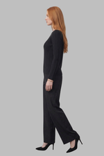 Blusa Feminina Ajustada em Retilínea Trançada com Decote Redondo