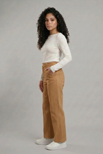 Calça Feminina Wide Leg em Viscose com Poliamida
