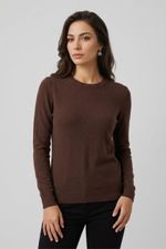Blusa Feminina Manga Longa em Tricô com Cashmere