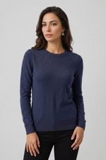 Blusa Feminina Manga Longa em Tricô com Cashmere