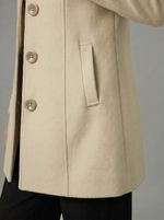Casaco Feminino Alongado Em Velour Com Bolsos Embutidos