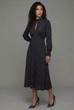 Vestido Midi em Viscose Estampada Liberty