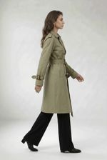 Trench Coat Alongado Com Transpasse