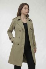 Trench Coat Alongado Com Transpasse