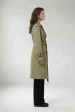 Trench Coat Alongado Com Transpasse