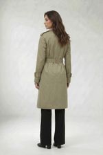 Trench Coat Alongado Com Transpasse