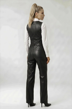 Calça Wide Leg em Cirrê com Bolsos Frontais