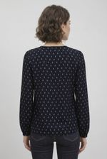 Blusa Feminina em Viscose Estampada com Decote V