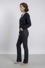 Calça Jeans Feminina Reta com Elastano e Lavagem Escura