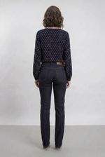 Calça Jeans Feminina Reta com Elastano e Lavagem Escura