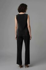 Calça Pantalona Feminina Malha Plissada