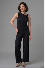 Calça Pantalona Feminina Malha Plissada