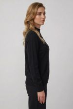 Blusa Feminina Manga Longa com Gola Alta e Interior Apeluciado