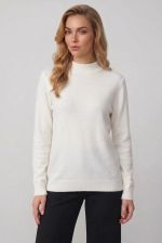 Blusa Feminina Manga Longa com Gola Alta e Interior Apeluciado