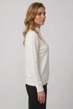 Blusa Feminina Manga Longa com Gola Alta e Interior Apeluciado
