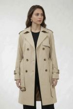 Trench Coat Alongado Com Transpasse