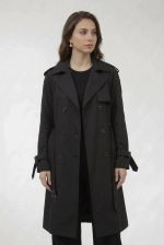 Trench Coat Alongado Com Transpasse