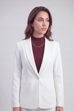 Blazer Feminino Clássico em Sarja com Alfaiataria