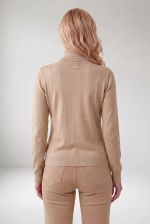 Blusa Feminina em Tricô com Cashmere e Gola Rolê