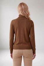 Blusa Feminina em Tricô com Cashmere e Gola Rolê
