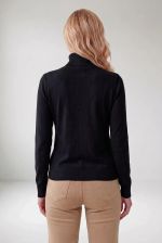 Blusa Feminina em Tricô com Cashmere e Gola Rolê