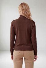 Blusa Feminina em Tricô com Cashmere e Gola Rolê